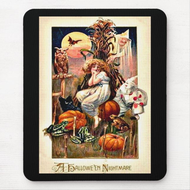 Vintage Halloween Nightmare Mouse Mat (Front)