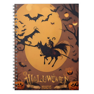 vintage halloween notebook