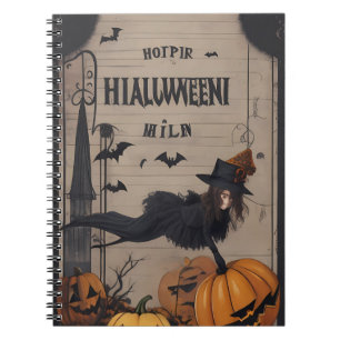 vintage halloween notebook