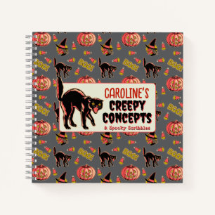 Vintage Halloween notebook
