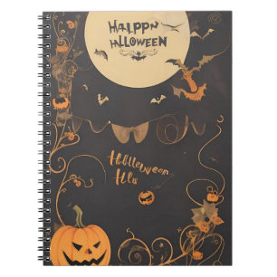 vintage halloween notebook