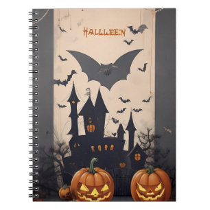 vintage halloween notebook