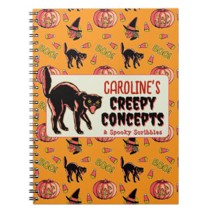 Vintage Halloween notebook