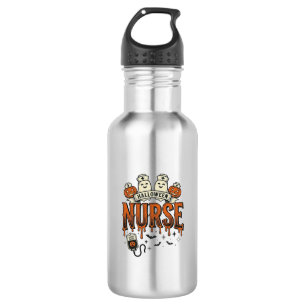 Vintage Halloween Nurse Ghost Pumpkin Design_1 532 Ml Water Bottle