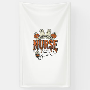 Vintage Halloween Nurse Ghost Pumpkin Design_1 Banner