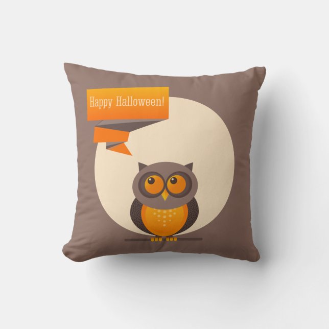 Vintage Halloween Owl pillow (Front)