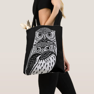Vintage Halloween Owls Gothic Dark Academia Tote Bag