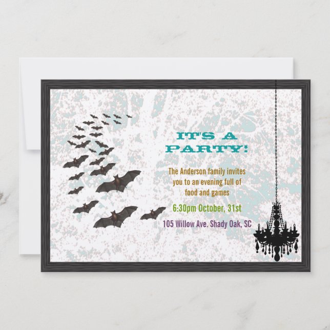 Vintage Halloween Party Invitation (Front)