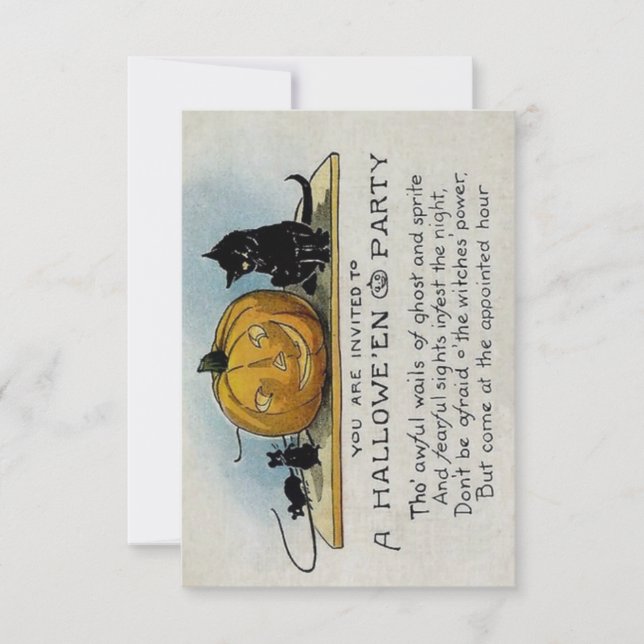 Vintage Halloween Party Invitation (Front)