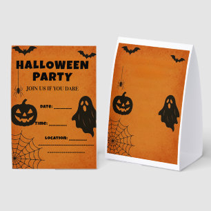 Vintage Halloween Party Invite   Spooky Icons