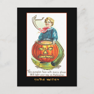 Vintage Halloween Party Invite With Bloody Text