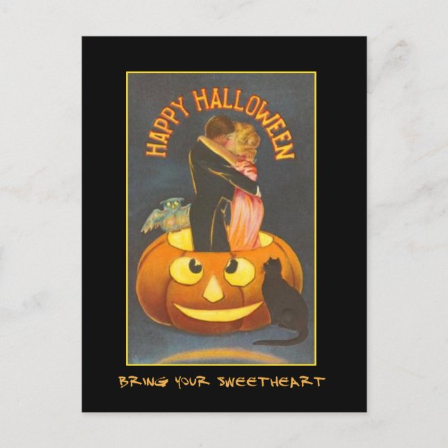 Vintage Halloween Party Invite With Bloody Text (Front)