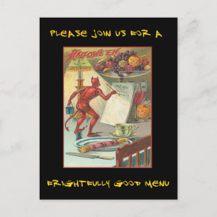 Vintage Halloween Party Invite With Bloody Text