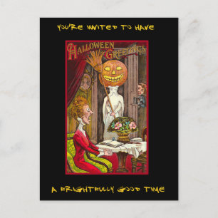 Vintage Halloween Party Invite With Bloody Text