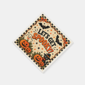Vintage Halloween Party Napkins | Let's Get Spooky
