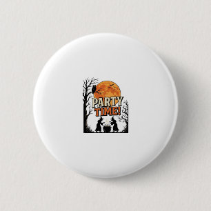 Vintage Halloween Party Time Witch Cauldron Shirt_ 6 Cm Round Badge