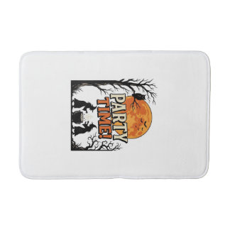 Vintage Halloween Party Time Witch Cauldron Shirt_ Bath Mat