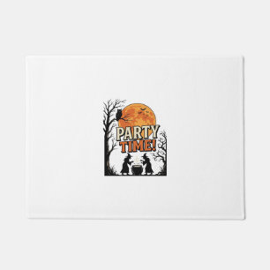 Vintage Halloween Party Time Witch Cauldron Shirt_ Doormat