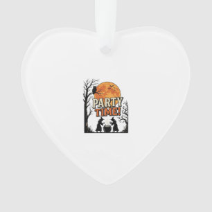 Vintage Halloween Party Time Witch Cauldron Shirt_ Ornament