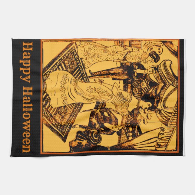 Vintage Halloween Party Towel (Horizontal)