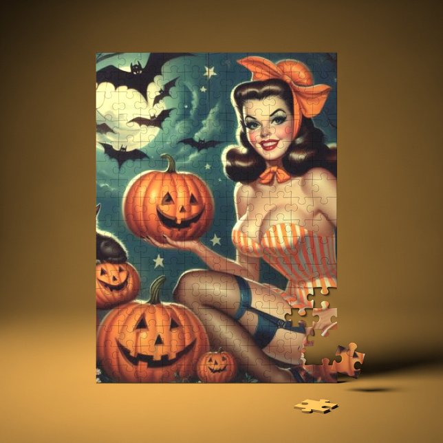 Vintage Halloween Pin Up Jigsaw Puzzle (Creator Uploaded)