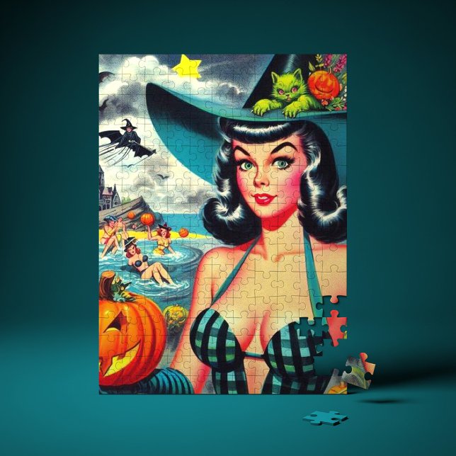 Vintage Halloween Pin-up Jigsaw Puzzle (Creator Uploaded)