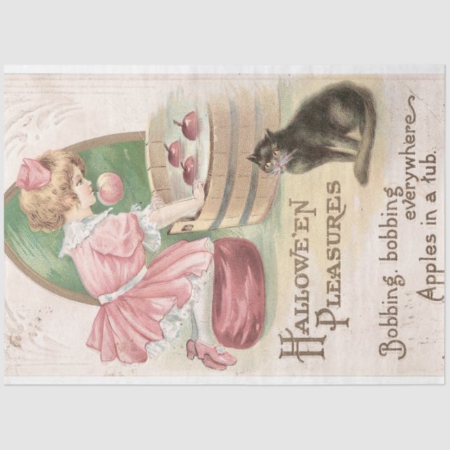 Vintage Hallowe'en Pleasures Tissue Paper (Front)
