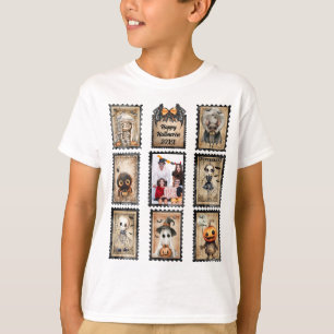 Vintage Halloween Postage Stamps, Add Your Photo T-Shirt
