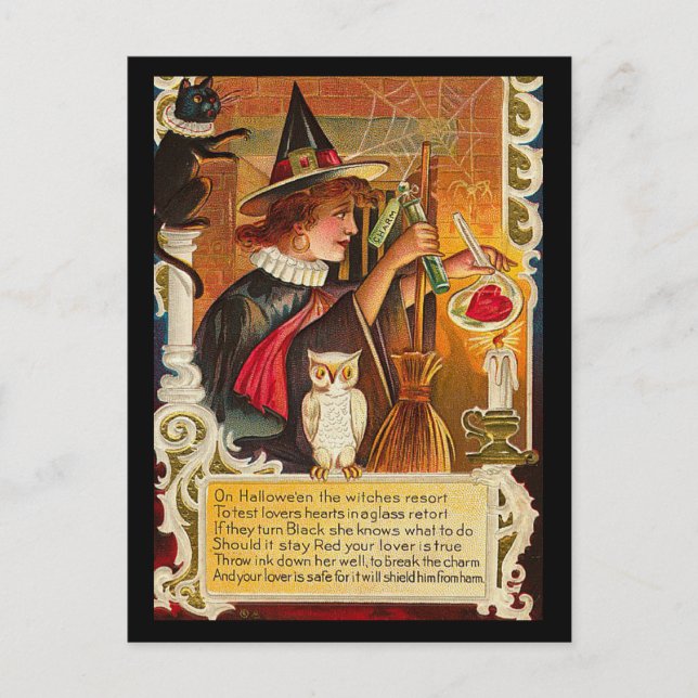 Vintage Halloween Postcard (Front)