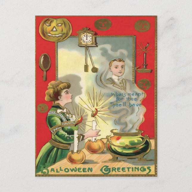 Vintage Halloween Postcard (Front)