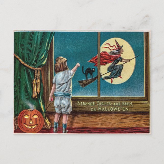 Vintage Halloween Postcard (Front)