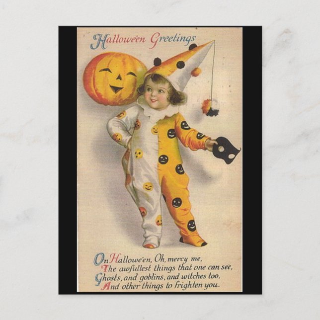 vintage Halloween Postcard (Front)