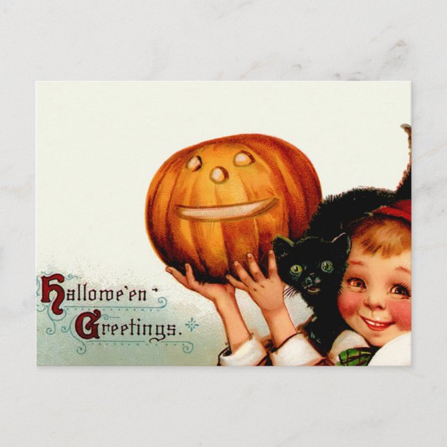 Vintage Halloween Postcard (Front)