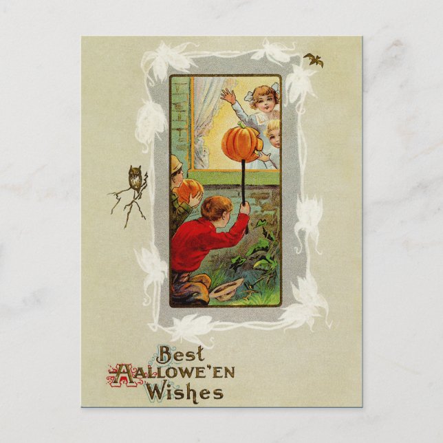 Vintage Halloween Postcard (Front)