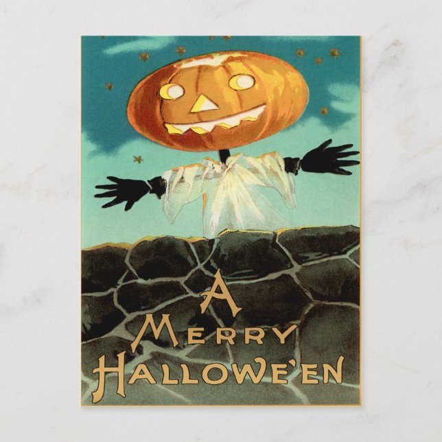 Vintage Halloween Postcard (Front)