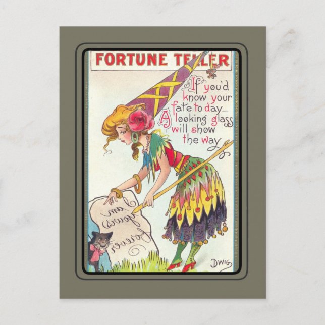 Vintage Halloween Postcard (Front)