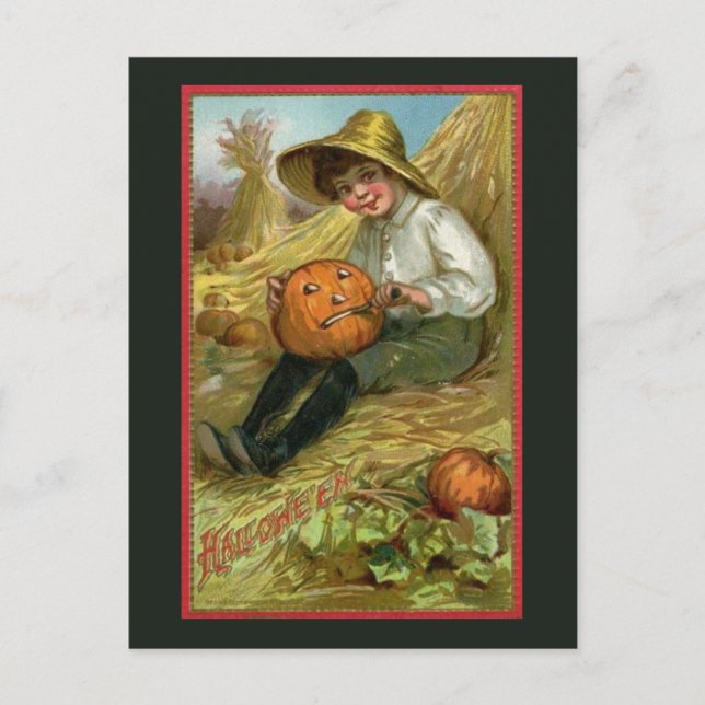 Vintage Halloween Postcard (Front)