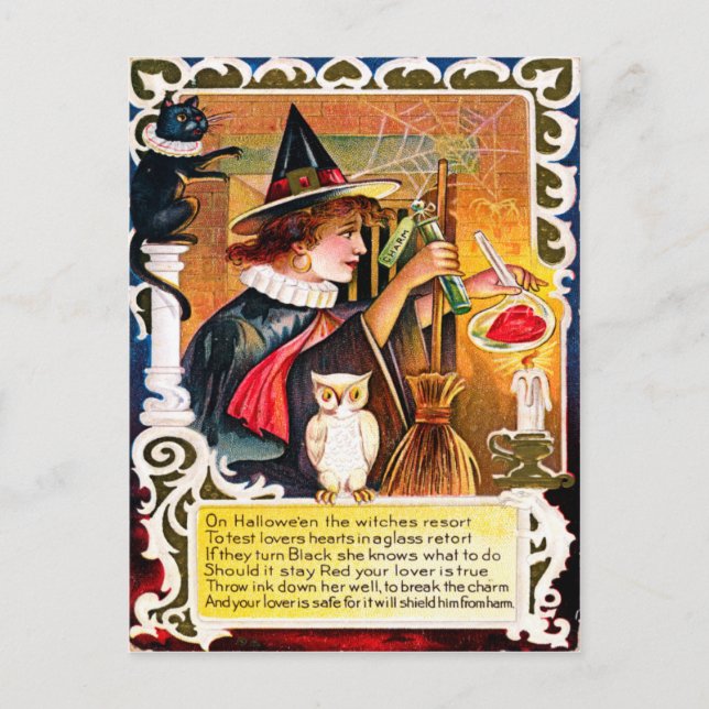 Vintage Halloween Postcard (Front)