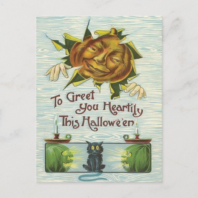 Vintage Halloween Postcard (Front)