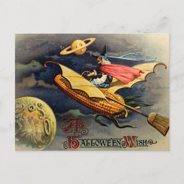 Vintage Halloween Postcard (Front)