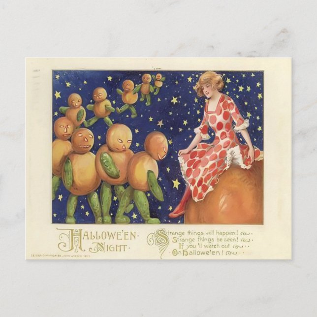 Vintage Halloween Postcard (Front)