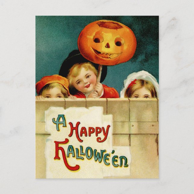 Vintage Halloween Postcard (Front)
