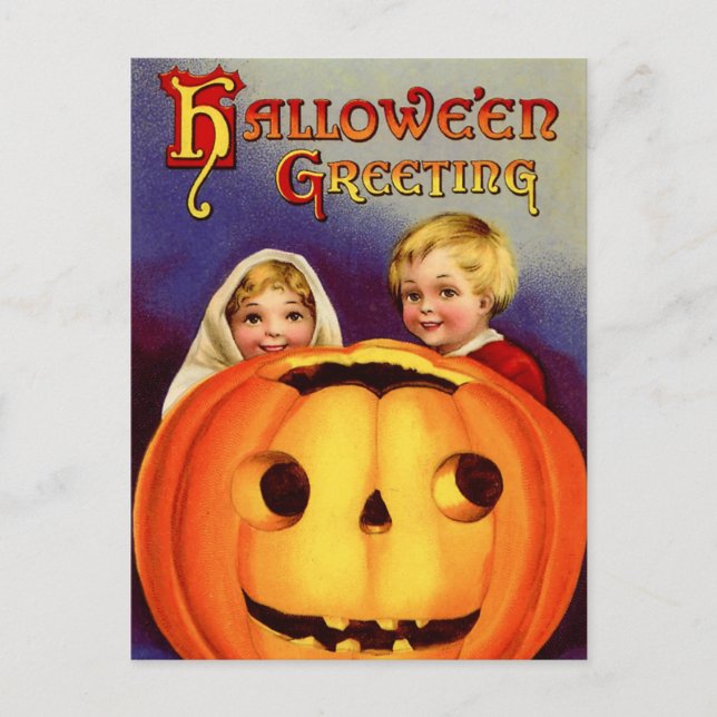Vintage Halloween Postcard (Front)