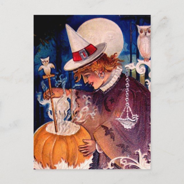 Vintage Halloween Postcard (Front)