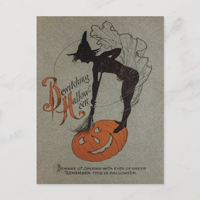Vintage Halloween Postcard (Front)
