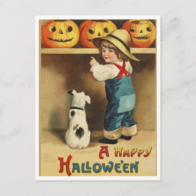 Vintage Halloween Postcard (Front)