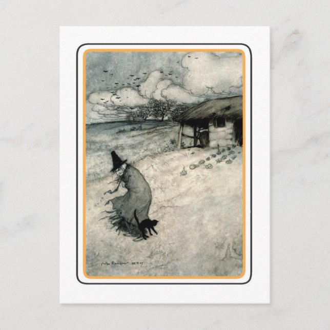 Vintage Halloween Postcard (Front)