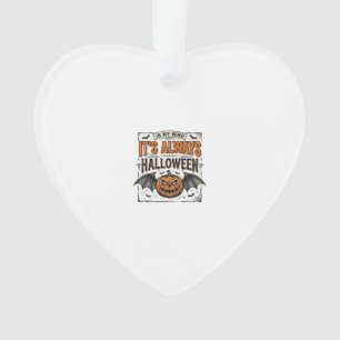 Vintage Halloween Pumpkin Bat Typography Shirt Des Ornament