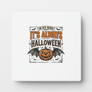 Vintage Halloween Pumpkin Bat Typography Shirt Des Plaque