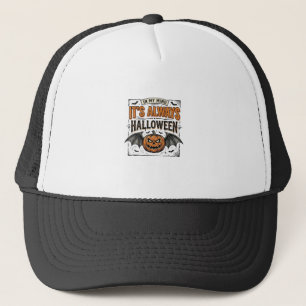 Vintage Halloween Pumpkin Bat Typography Shirt Des Trucker Hat